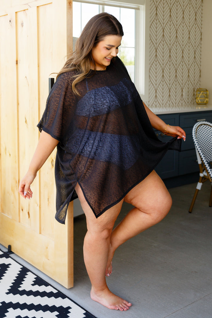 Warm Days, Cool Nights Top in Black-Short Sleeve Tops-Inspired by Justeen-Women's Clothing Boutique