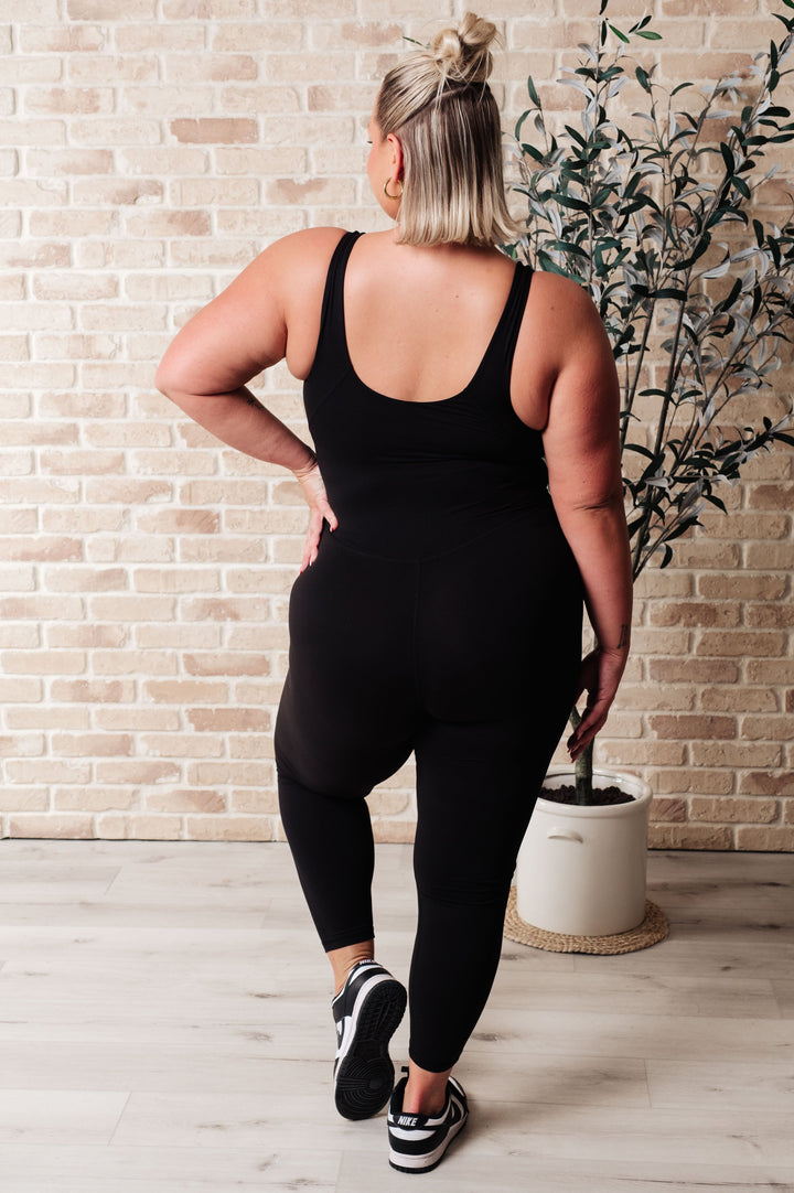 Way to Push Active Bodysuit in Black-Tank Tops-Inspired by Justeen-Women's Clothing Boutique