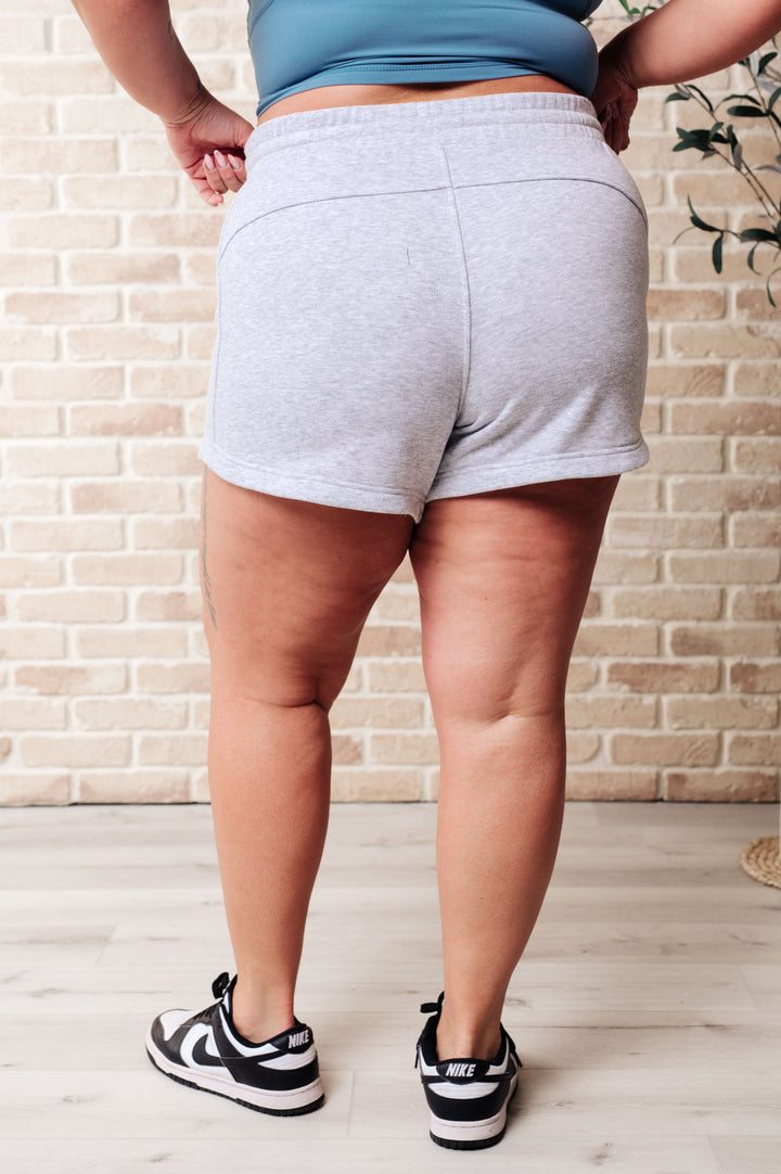 We're Only Getting Better Drawstring Shorts in Grey-Shorts-Inspired by Justeen-Women's Clothing Boutique