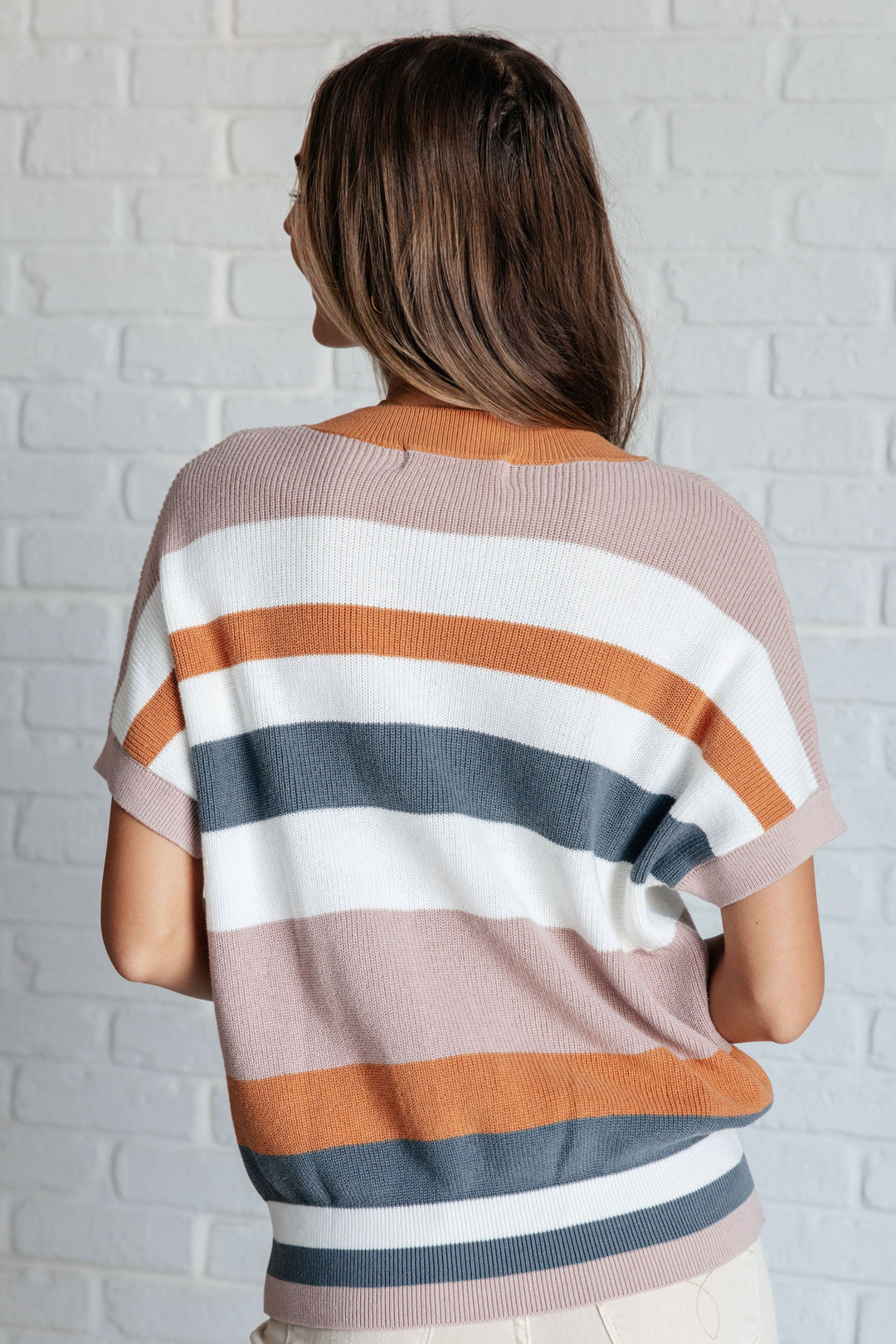 Whatever I Feel Like Striped Top-Short Sleeve Tops-Inspired by Justeen-Women's Clothing Boutique