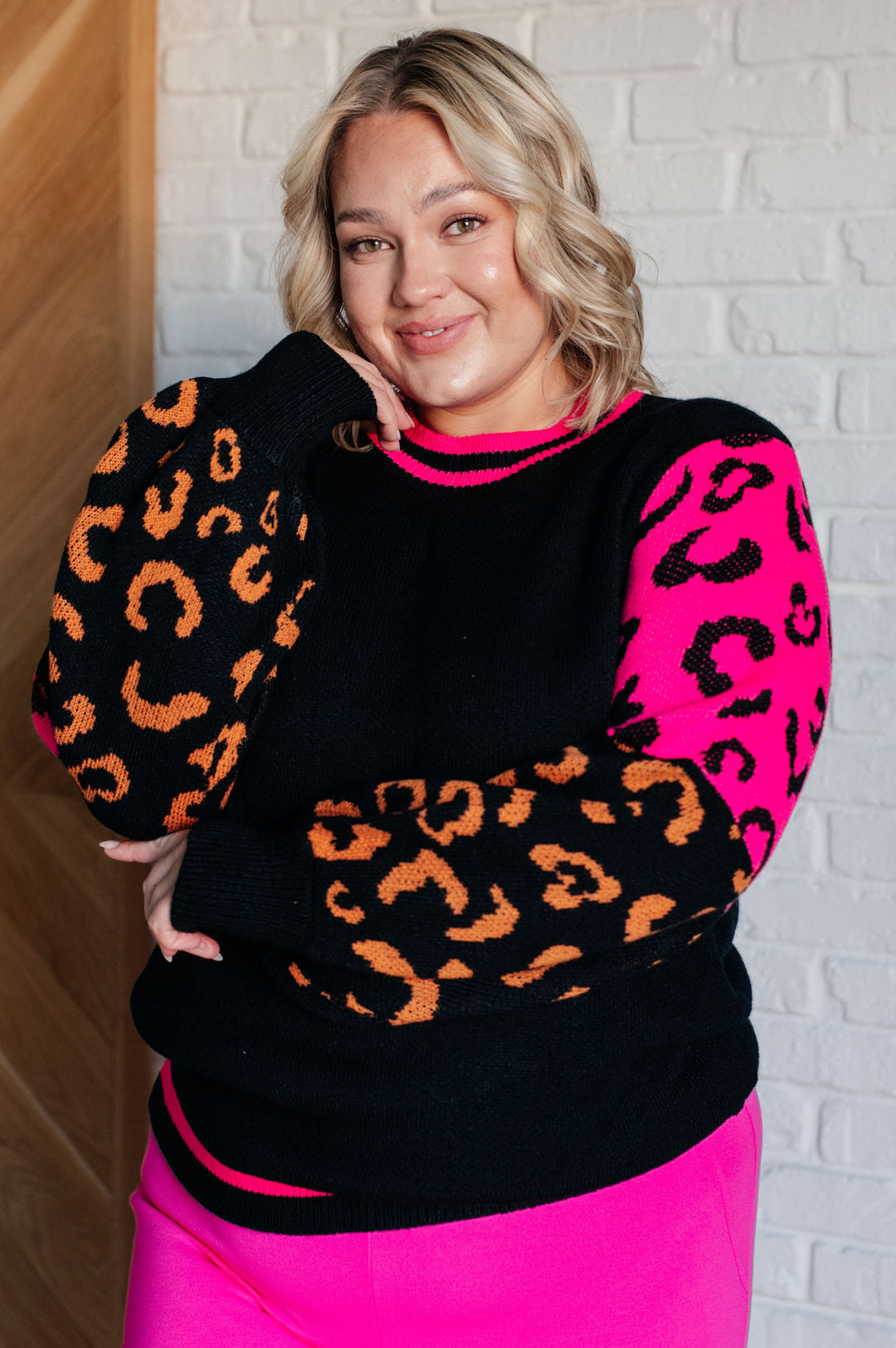 Wild About You Animal Print Sweater-Sweaters/Sweatshirts-Inspired by Justeen-Women's Clothing Boutique