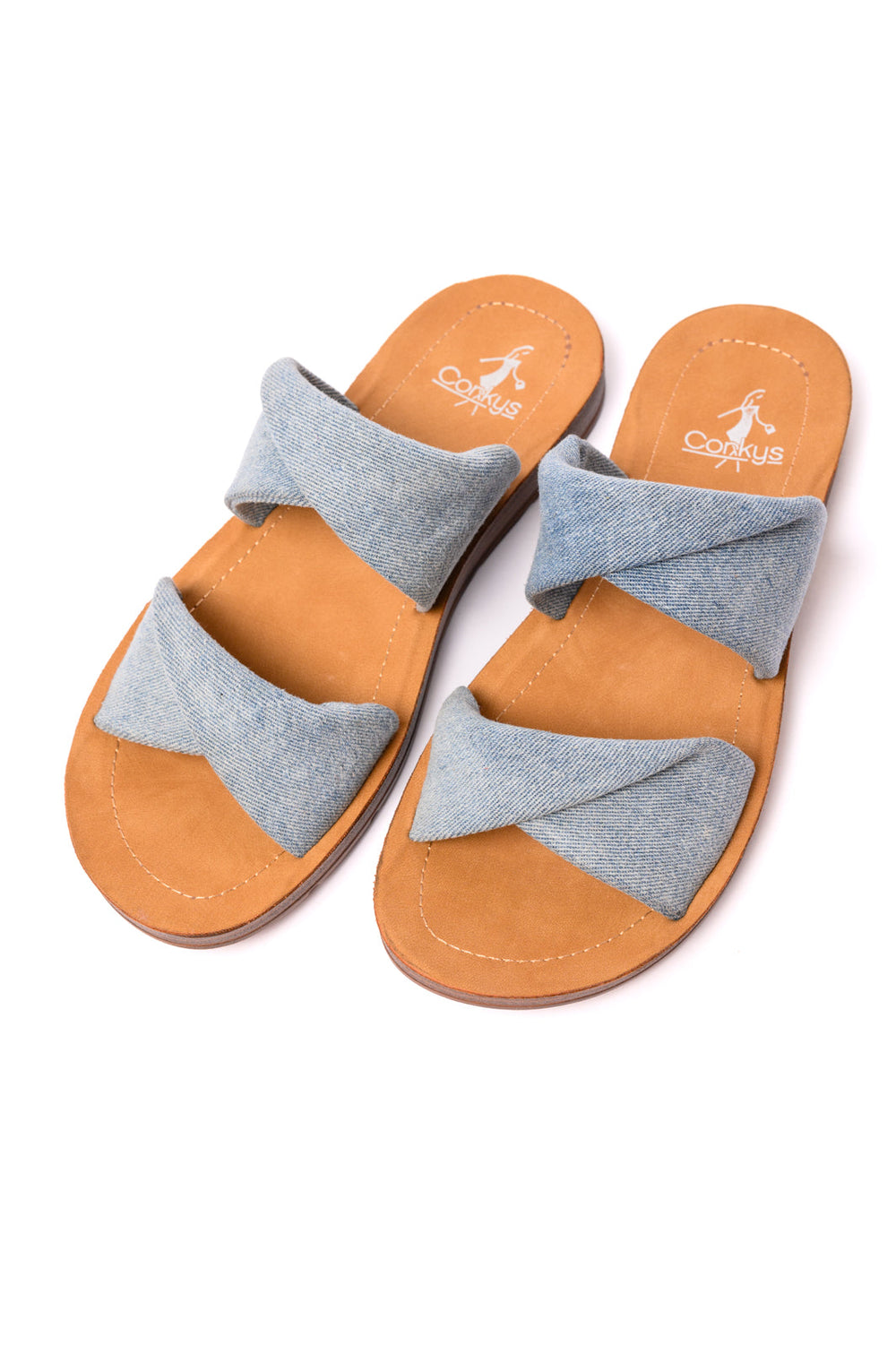 With a Twist Sandal in Denim-Shoes-Inspired by Justeen-Women's Clothing Boutique