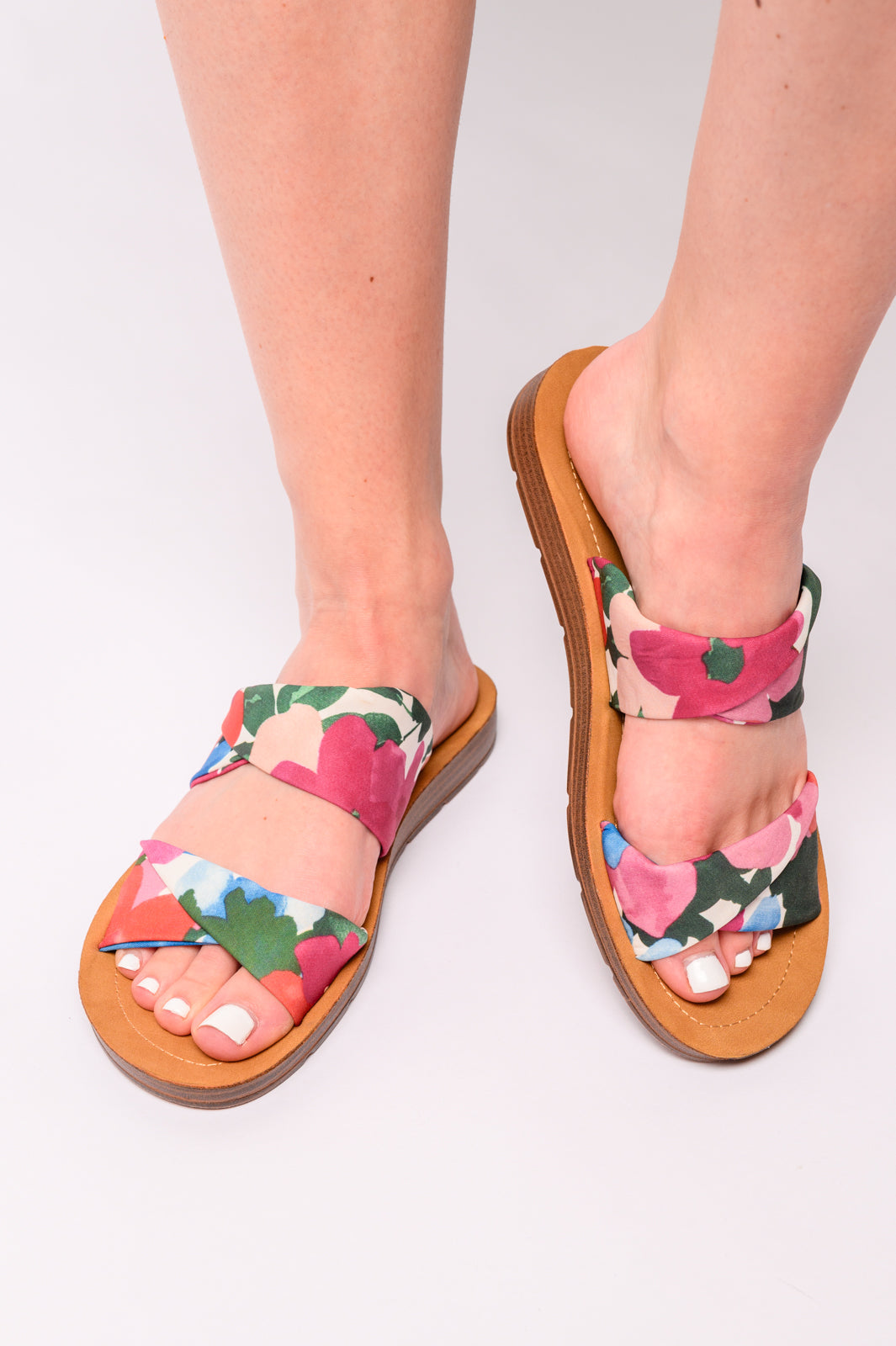 With a Twist Sandal in Flowers-Shoes-Inspired by Justeen-Women's Clothing Boutique