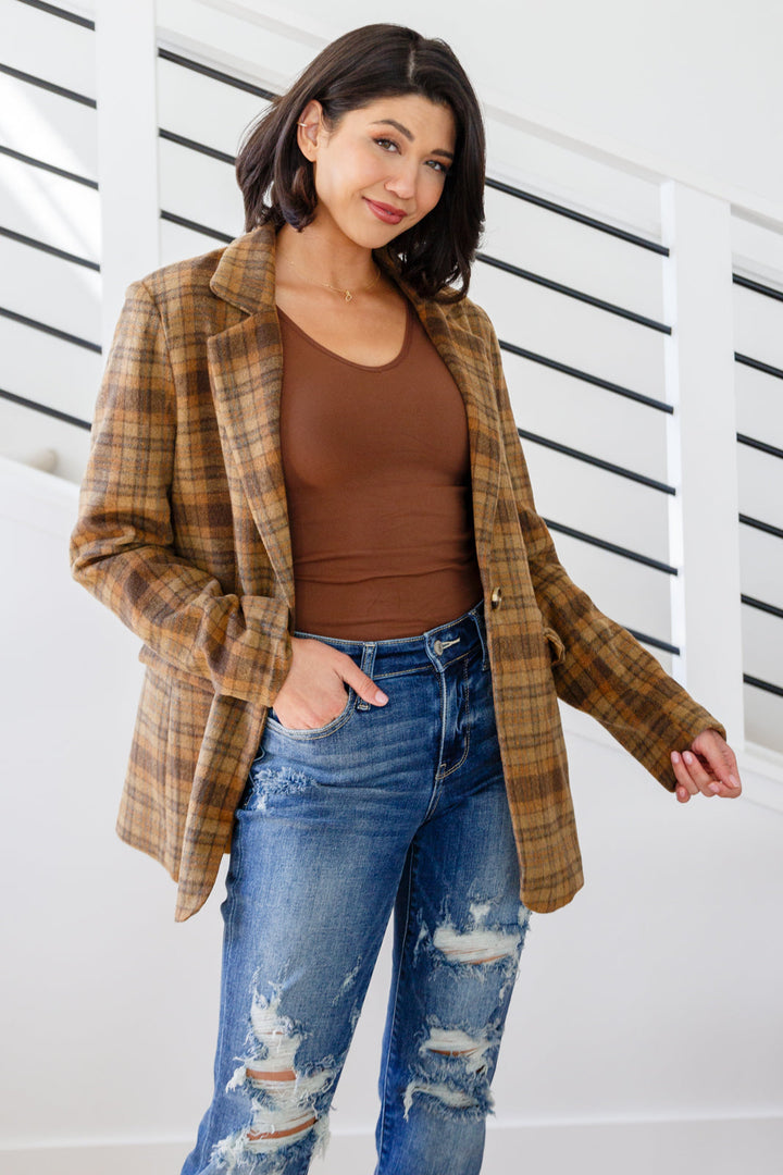 World Class Plaid Blazer-Outerwear-Inspired by Justeen-Women's Clothing Boutique