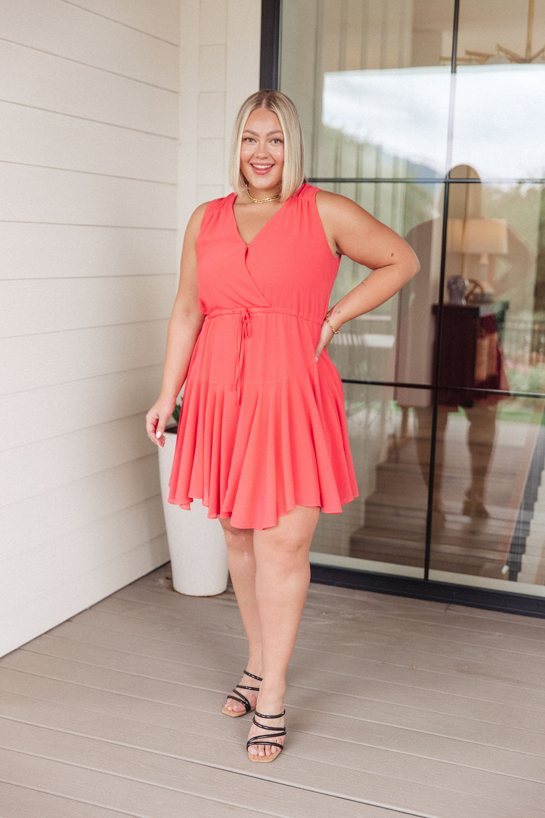 Worth the Wait V-Neck Dress-Dresses-Inspired by Justeen-Women's Clothing Boutique