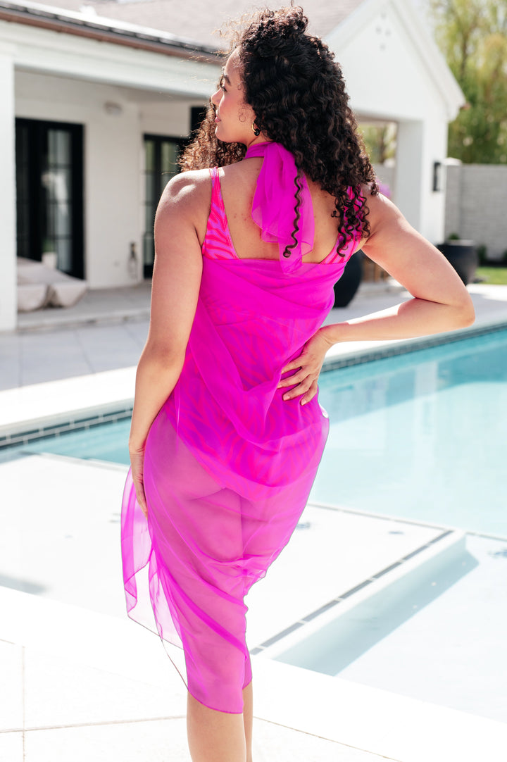 Wrapped In Summer Versatile Swim Cover in Pink-Cardigans + Kimonos-Inspired by Justeen-Women's Clothing Boutique