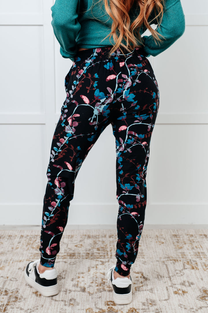 Your New Favorite Joggers in Luminescence Vine-Pants-Inspired by Justeen-Women's Clothing Boutique