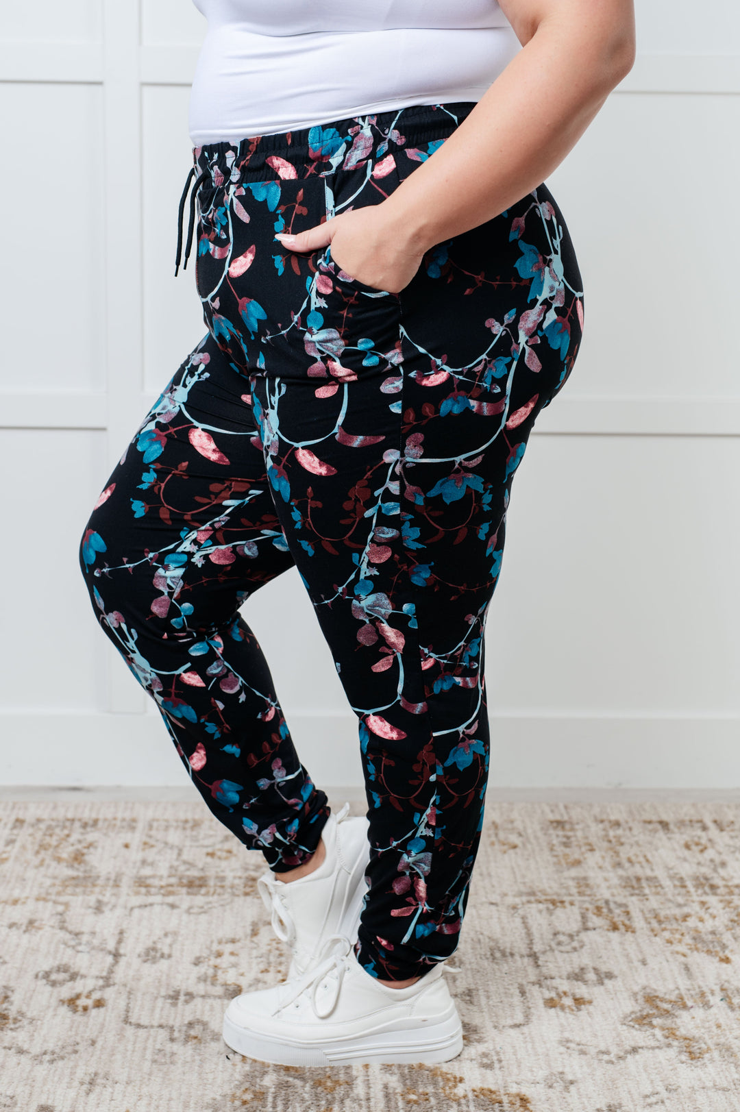 Your New Favorite Joggers in Luminescence Vine-Pants-Inspired by Justeen-Women's Clothing Boutique