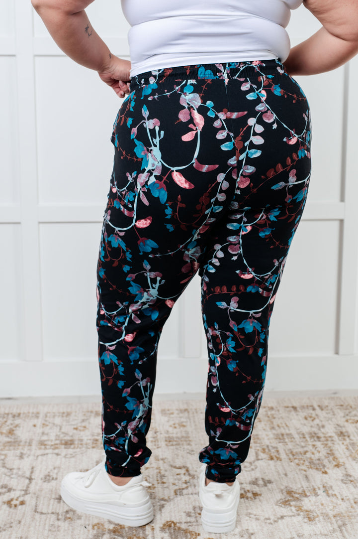 Your New Favorite Joggers in Luminescence Vine-Pants-Inspired by Justeen-Women's Clothing Boutique