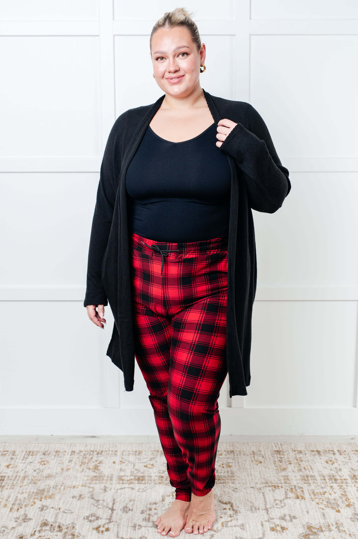 Your New Favorite Joggers in Red Plaid-Pants-Inspired by Justeen-Women's Clothing Boutique