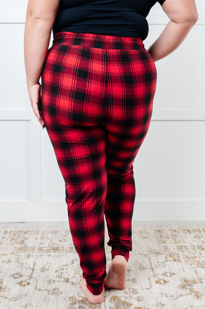 Your New Favorite Joggers in Red Plaid-Pants-Inspired by Justeen-Women's Clothing Boutique