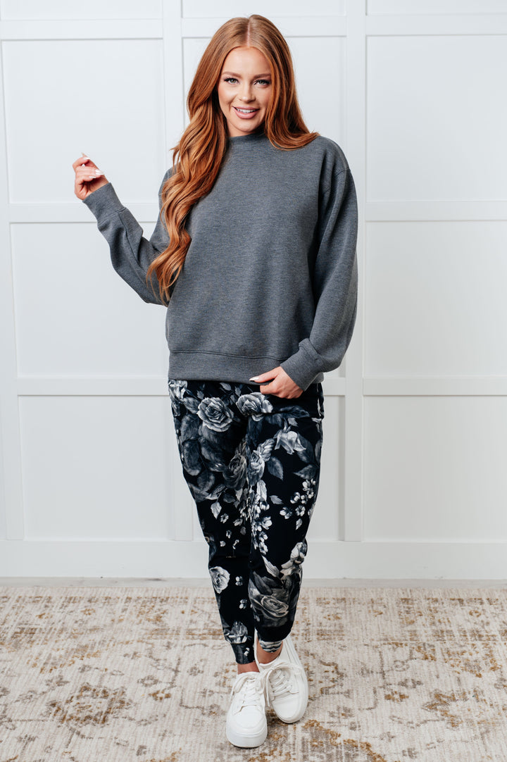 Your New Favorite Joggers in Rose Print-Pants-Inspired by Justeen-Women's Clothing Boutique