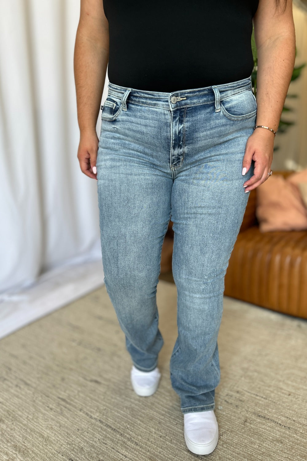 Judy Blue Full Size Medium Rise Bootcut Jeans-Denim-Inspired by Justeen-Women's Clothing Boutique