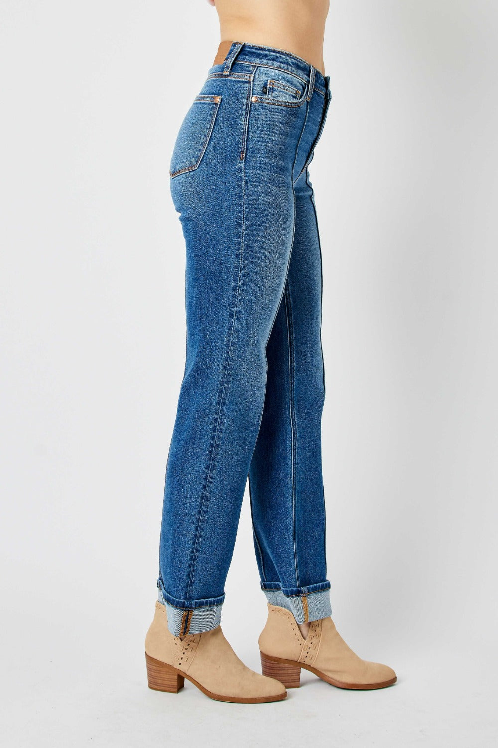 Judy Blue Full Size High Waist Front Seam Detail Straight Jeans-Denim-Inspired by Justeen-Women's Clothing Boutique