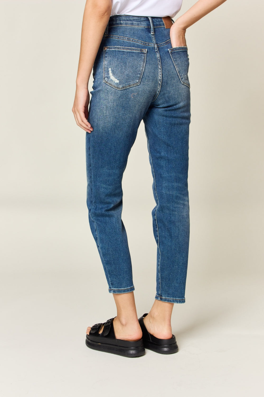 Judy Blue Full Size Tummy Control High Waist Slim Jeans-Denim-Inspired by Justeen-Women's Clothing Boutique in Chicago, Illinois