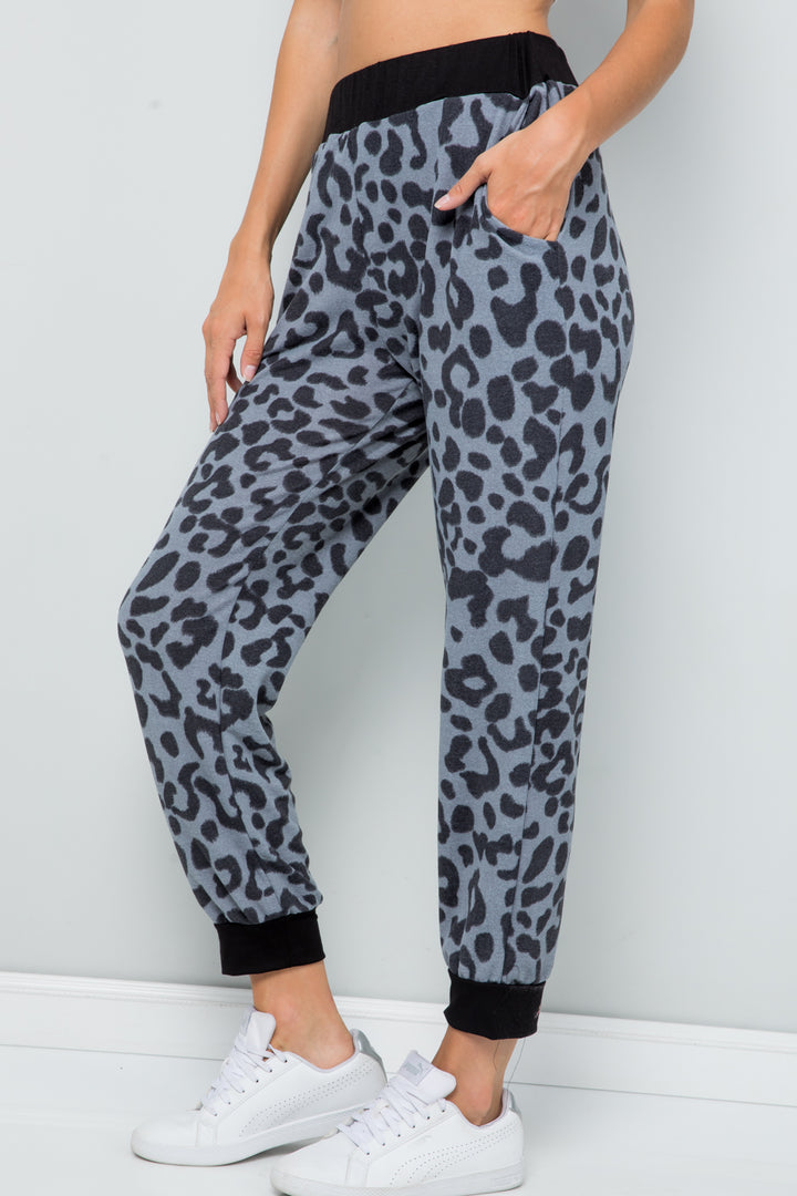 Celeste Full Size Leopard Contrast Sweatpants-Pants-Inspired by Justeen-Women's Clothing Boutique