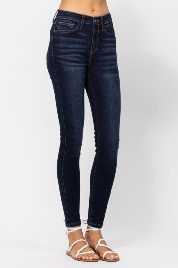 Judy Blue Full Size High Waist Handsand Skinny Jeans-Denim-Inspired by Justeen-Women's Clothing Boutique