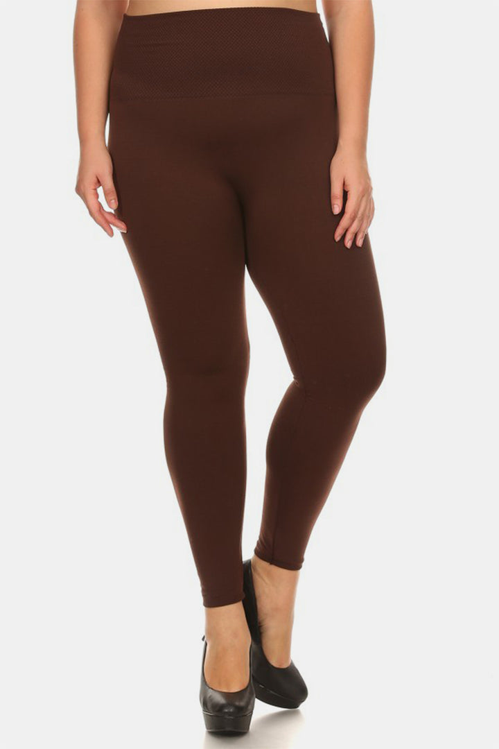 Yelete Full Size Seamless Fleece Lined Leggings-Leggings-Inspired by Justeen-Women's Clothing Boutique