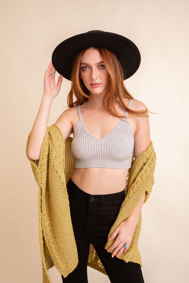 Dreamy Ribbed Knit Lounge Brami-Bralette-Inspired by Justeen-Women's Clothing Boutique in Chicago, Illinois