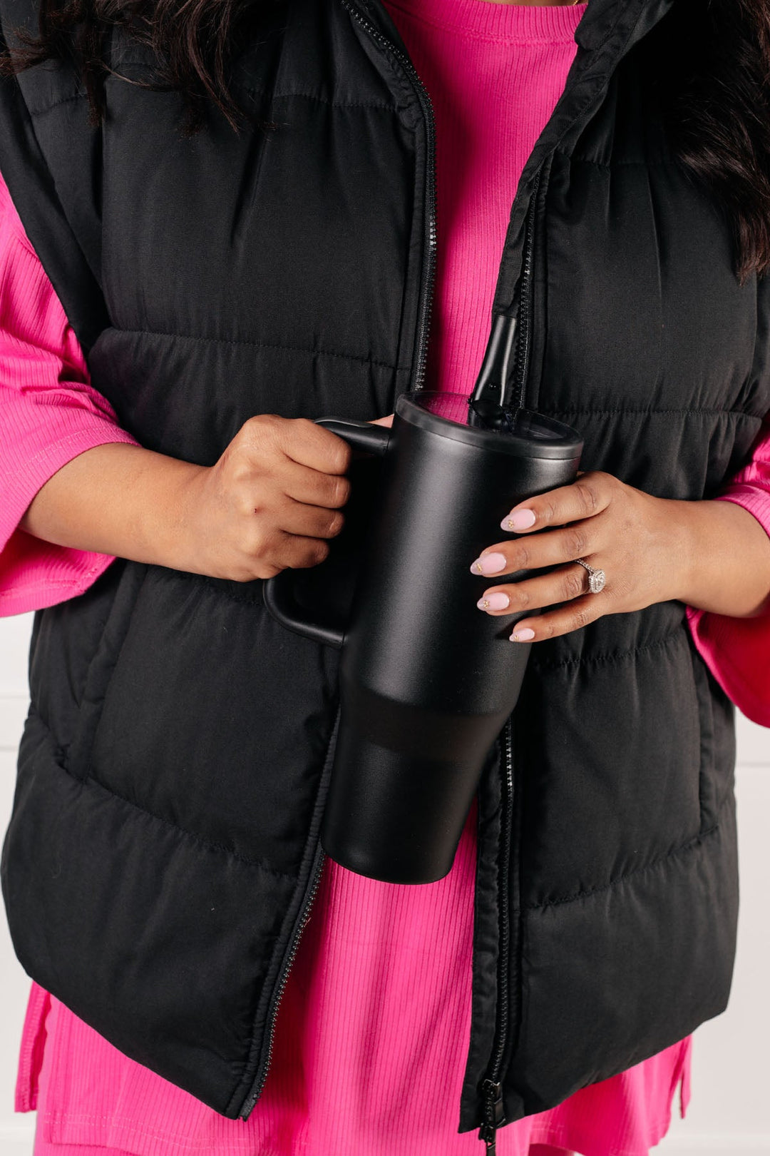 No Spill 40oz Tumbler in Black-220 Beauty/Gift-Inspired by Justeen-Women's Clothing Boutique