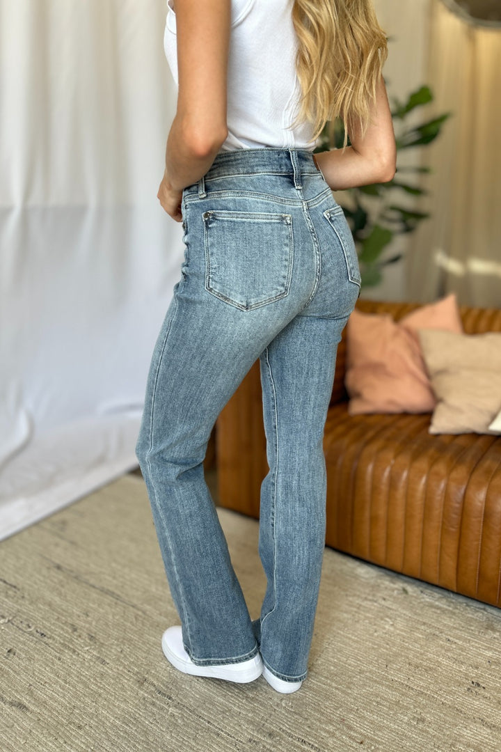 Judy Blue Full Size Medium Rise Bootcut Jeans-Denim-Inspired by Justeen-Women's Clothing Boutique