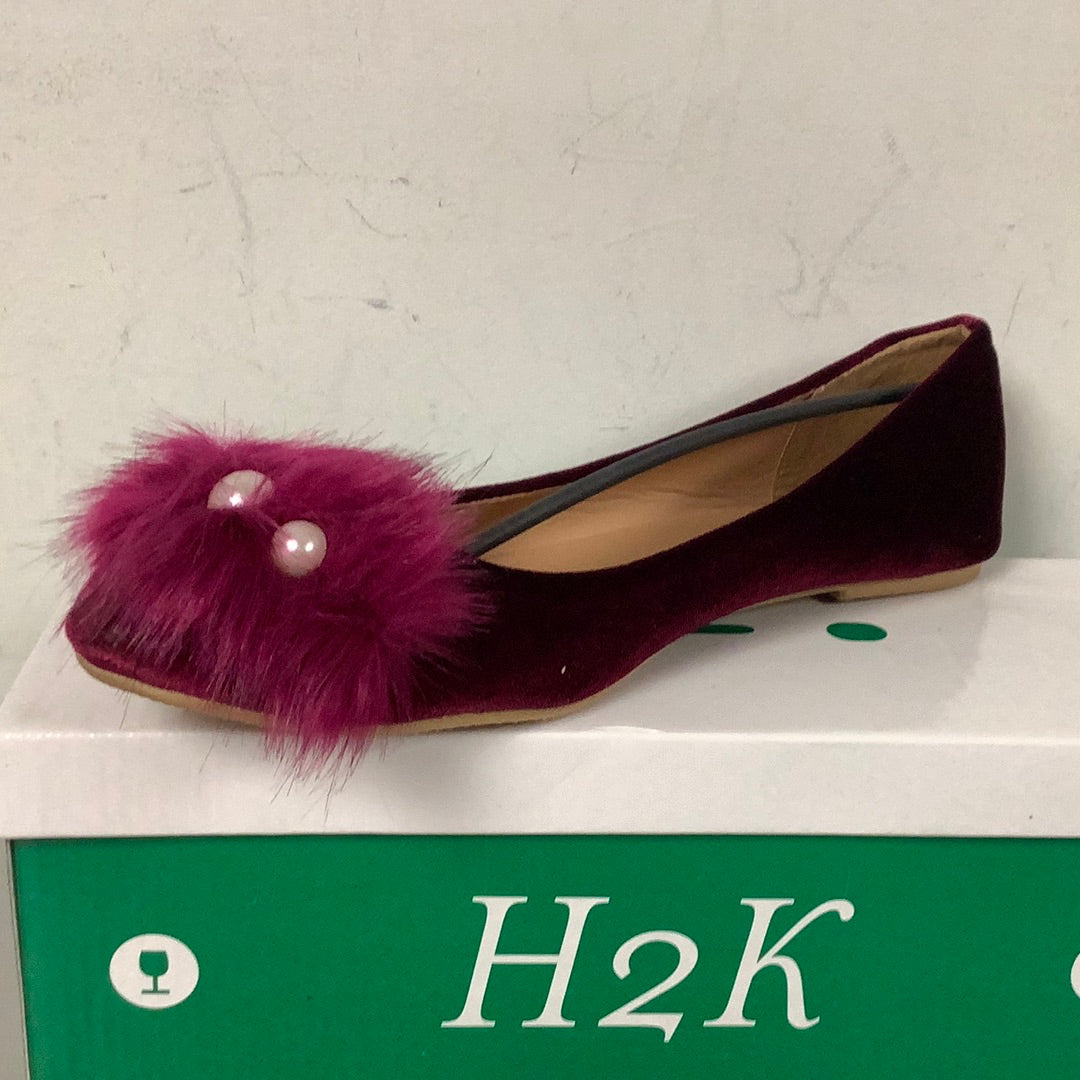 Here's Looking at You Flats in Burgundy-H2K-Inspired by Justeen-Women's Clothing Boutique