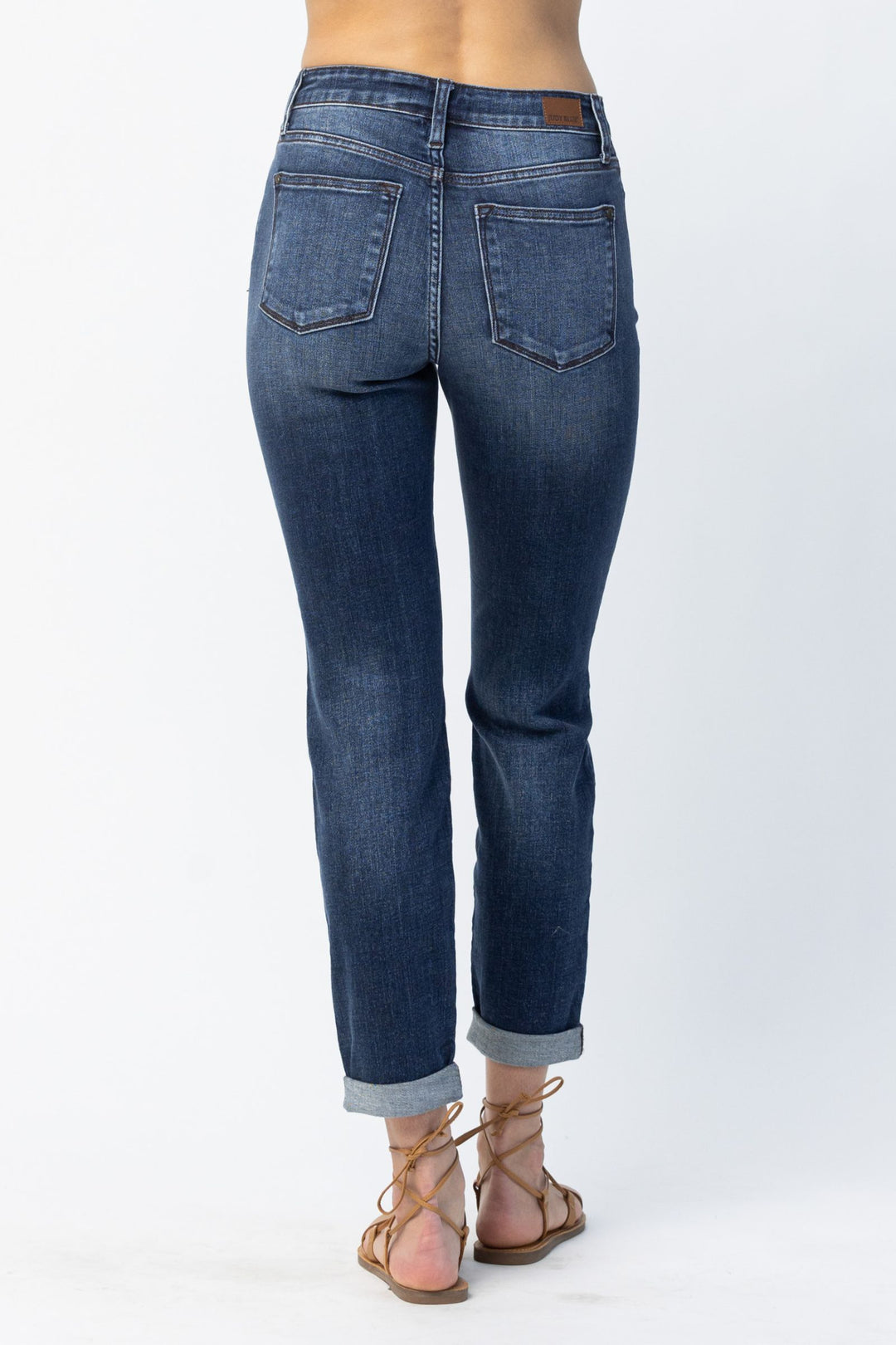 Jade Basic Cuffed Slim Fit Denim, Judy Blue-Denim-Inspired by Justeen-Women's Clothing Boutique in Chicago, Illinois