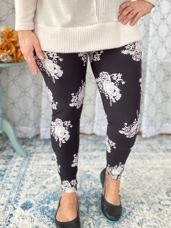 Find Yourself in Floral Leggings-Boutique Only-Inspired by Justeen-Women's Clothing Boutique