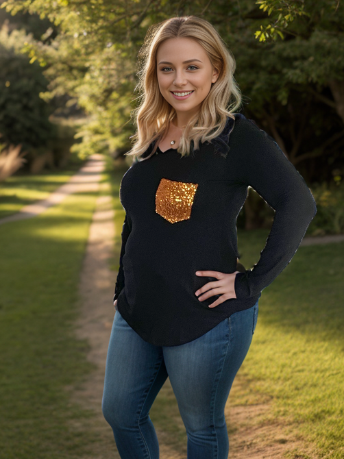 My Time To Shine Top in Black-Zenana-Inspired by Justeen-Women's Clothing Boutique