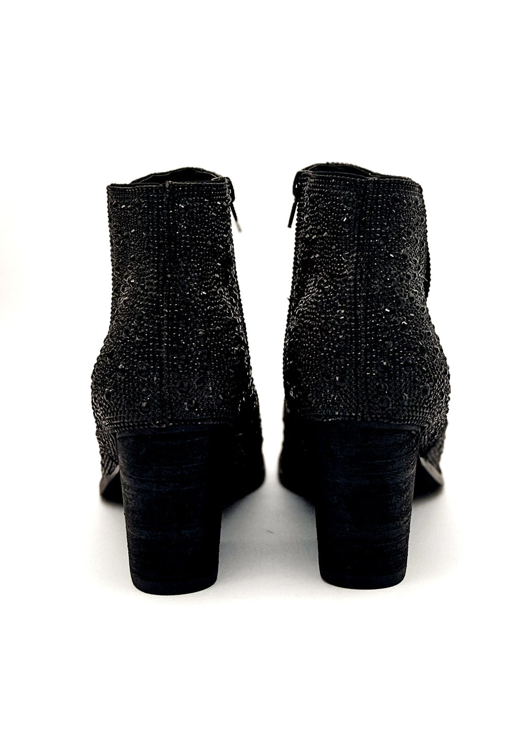 Shine Star Rhinestone Bootie in Black-Shoes-Inspired by Justeen-Women's Clothing Boutique