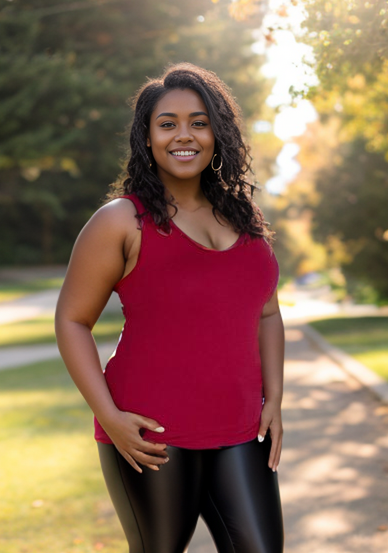 Strut Your Stuff Racerback Tank in Burgundy-Zenana-Inspired by Justeen-Women's Clothing Boutique