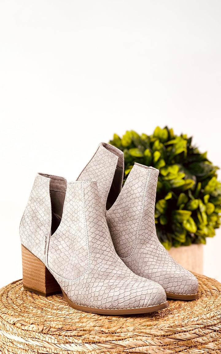 Tarim Bootie in Grey-Shoes-Inspired by Justeen-Women's Clothing Boutique