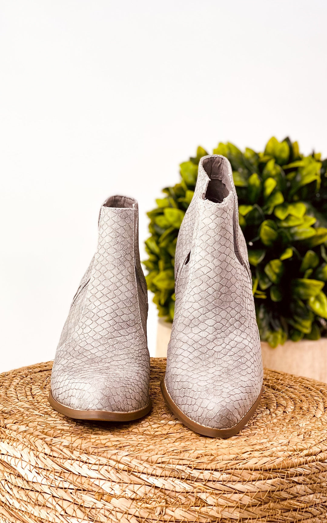 Tarim Bootie in Grey-Shoes-Inspired by Justeen-Women's Clothing Boutique