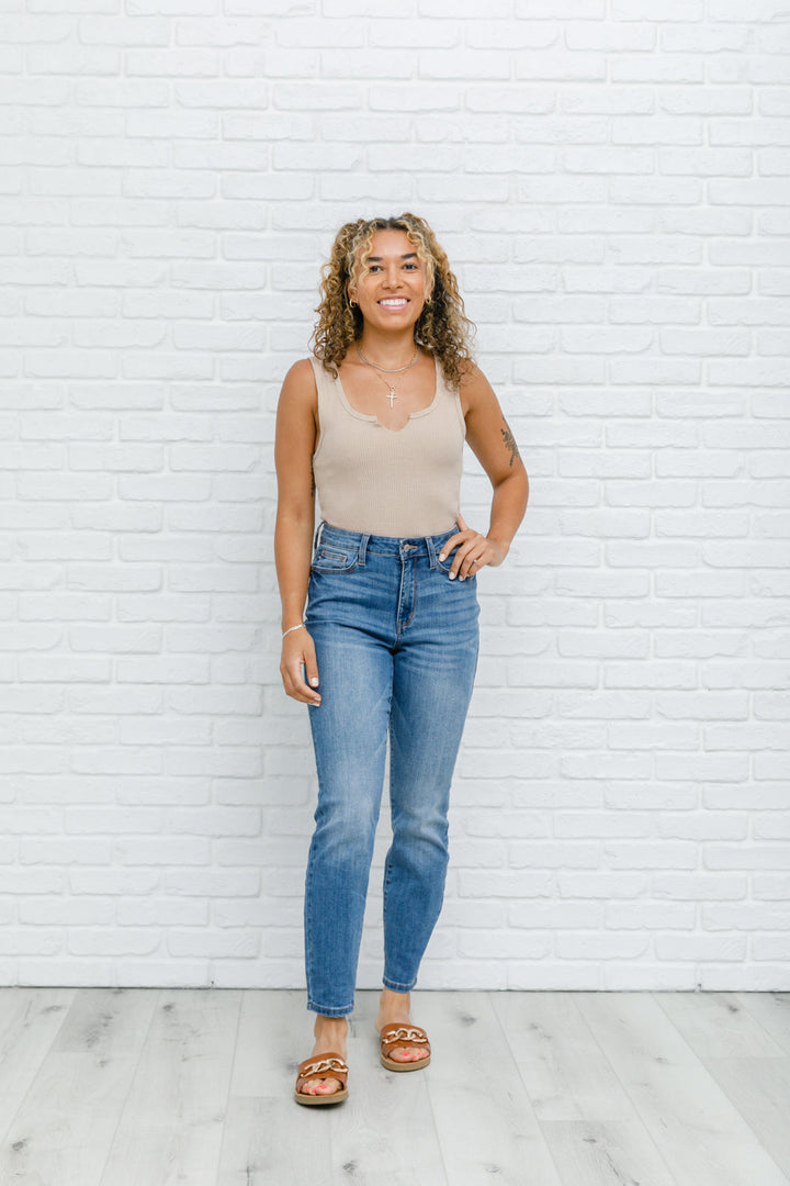 High Waist Slim Fit Jeans-Denim-Inspired by Justeen-Women's Clothing Boutique in Chicago, Illinois