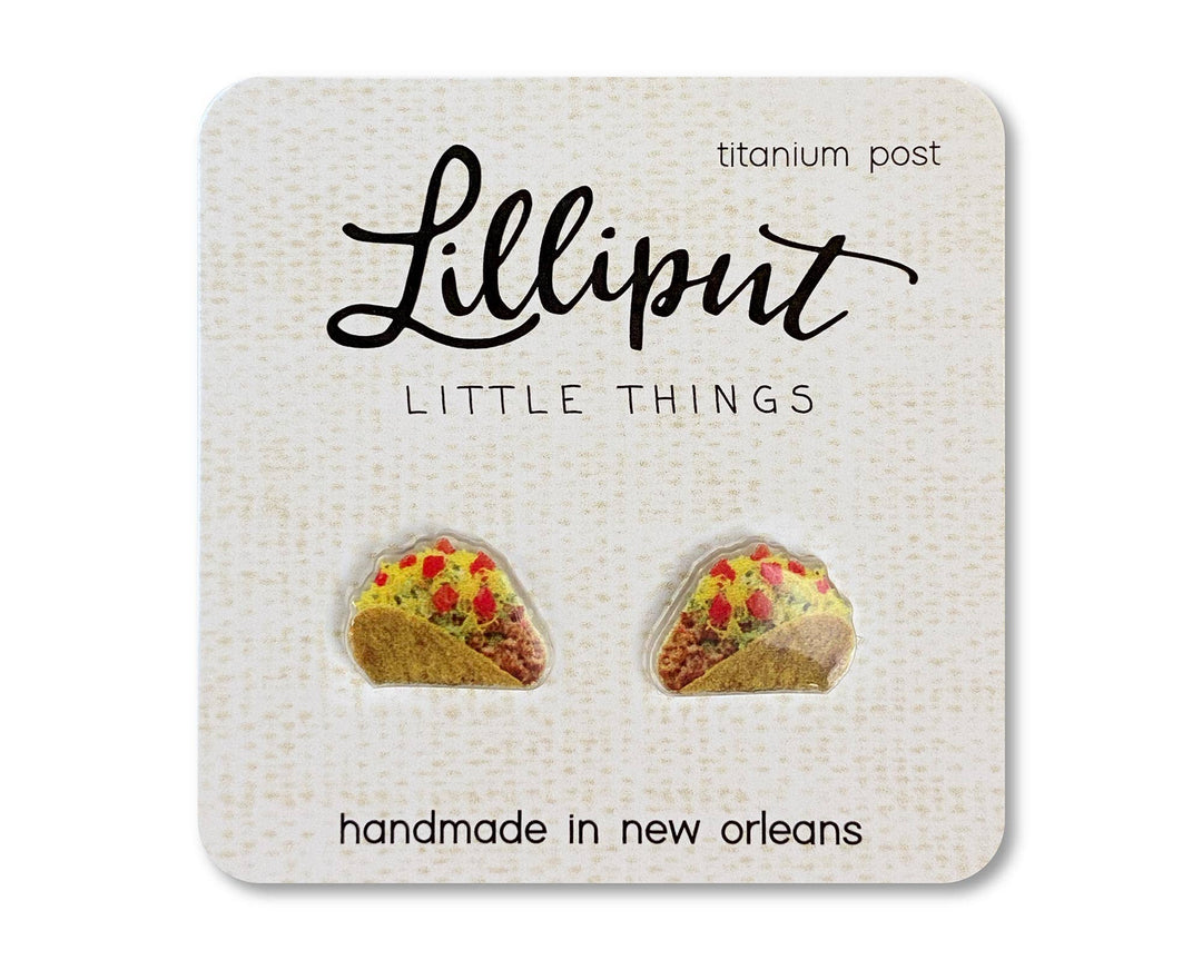 Taco Stud Earrings-Earrings-Inspired by Justeen-Women's Clothing Boutique in Chicago, Illinois