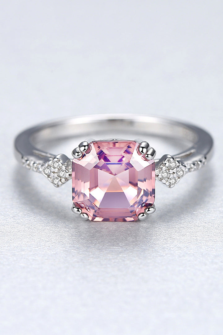 Morganite 925 Sterling Silver Ring-Rings-Inspired by Justeen-Women's Clothing Boutique in Chicago, Illinois