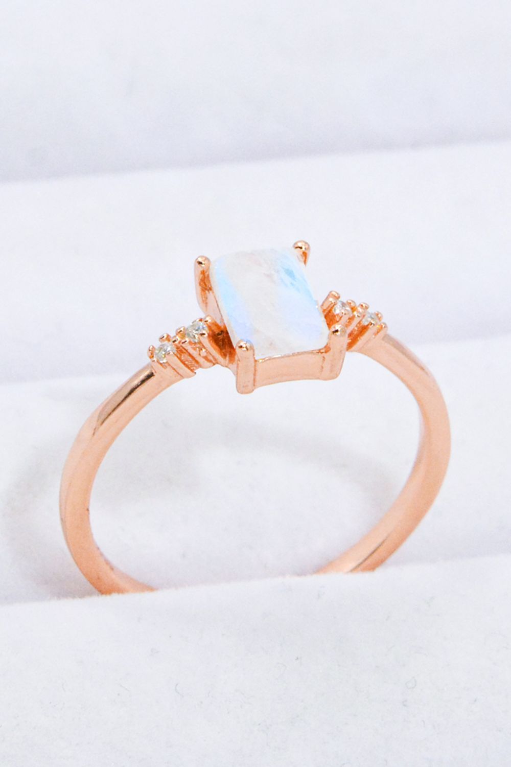 Rectangle Natural Moonstone Ring-Rings-Inspired by Justeen-Women's Clothing Boutique in Chicago, Illinois