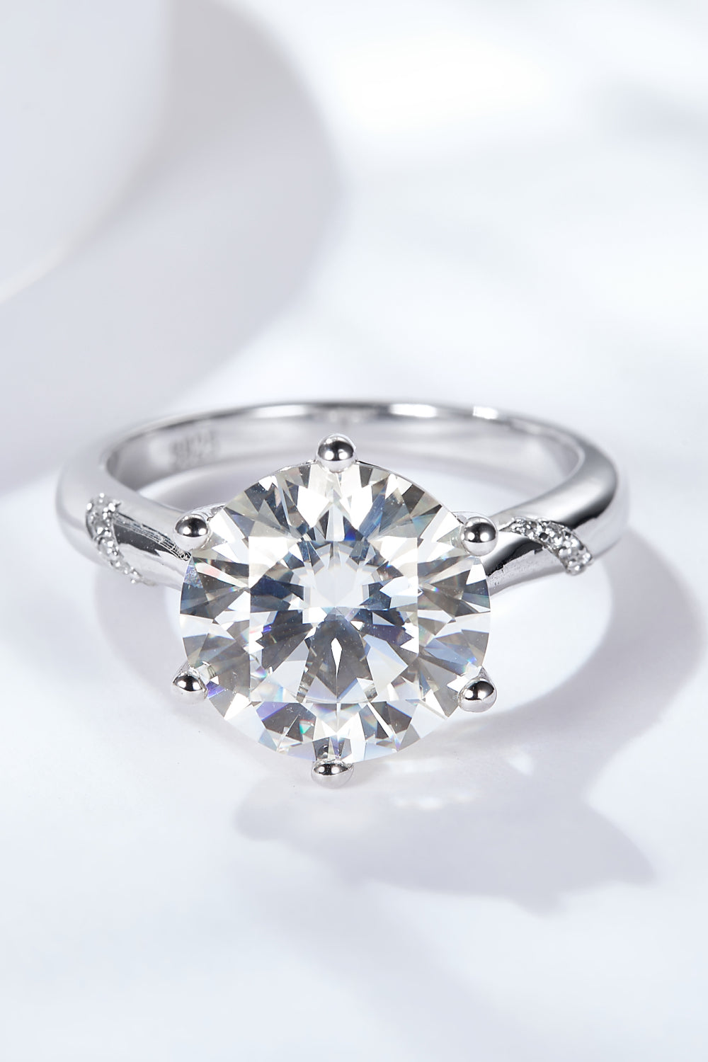 5 Carat Moissanite Solitaire Ring-Rings-Inspired by Justeen-Women's Clothing Boutique in Chicago, Illinois