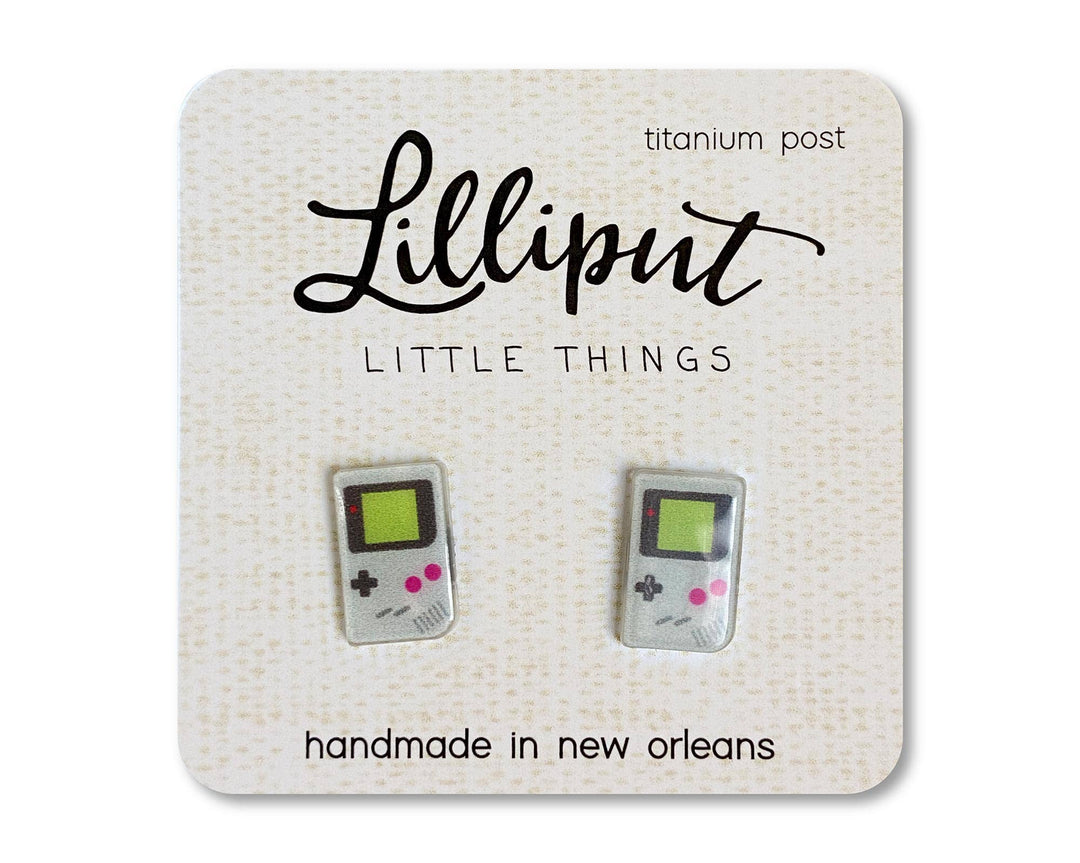 Retro Handheld Video Game Stud Earrings-Earrings-Inspired by Justeen-Women's Clothing Boutique in Chicago, Illinois