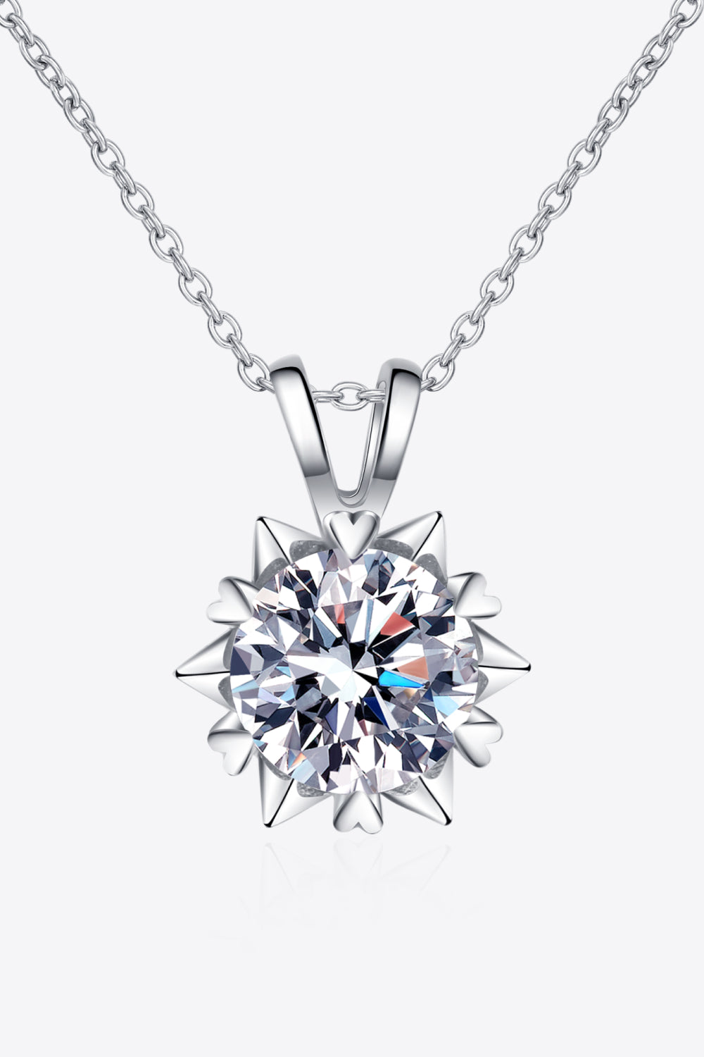 Learning To Love 925 Sterling Silver Moissanite Pendant Necklace-Necklaces-Inspired by Justeen-Women's Clothing Boutique in Chicago, Illinois