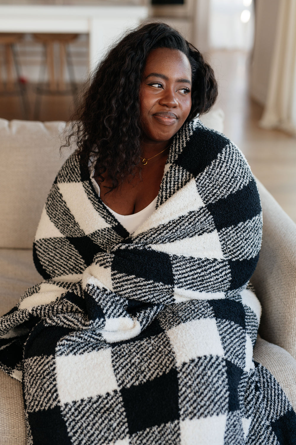 Penny Blanket Single Cuddle Size in Plaid-220 Beauty/Gift-Inspired by Justeen-Women's Clothing Boutique in Chicago, Illinois