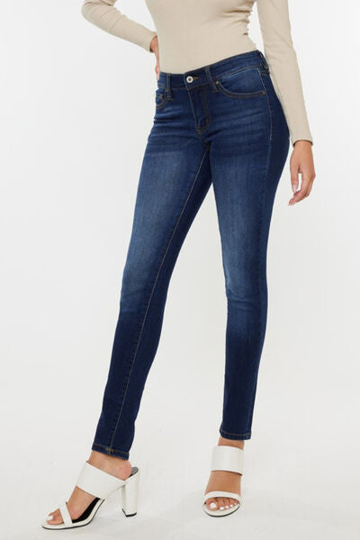 Kancan Mid Rise Gradient Skinny Jeans-Denim-Inspired by Justeen-Women's Clothing Boutique