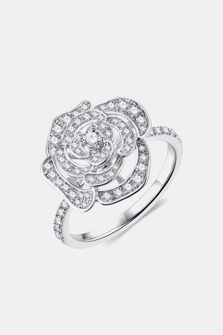 Moissanite Flower Shape Ring-Rings-Inspired by Justeen-Women's Clothing Boutique in Chicago, Illinois