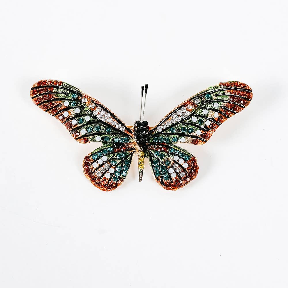 Dazzling Accent Brooch, Butterfly-210 Jewelry-Inspired by Justeen-Women's Clothing Boutique in Chicago, Illinois
