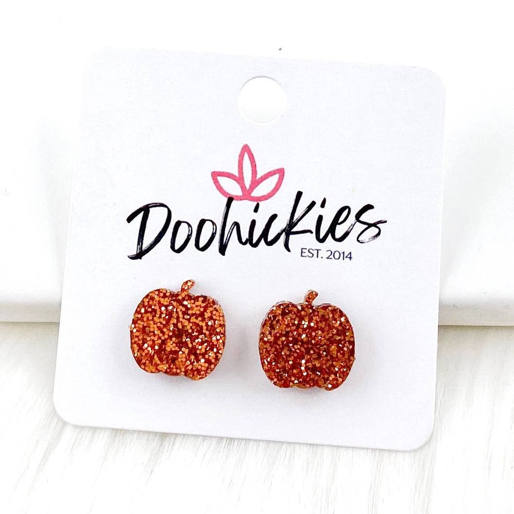 Pumpkin Stud Earrings-Earrings-Inspired by Justeen-Women's Clothing Boutique in Chicago, Illinois