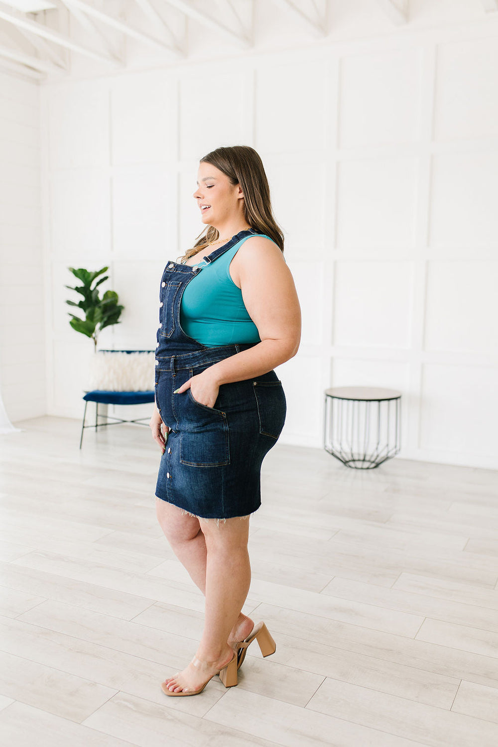 Agnes Denim Overall Dress-Denim-Inspired by Justeen-Women's Clothing Boutique
