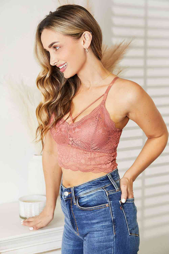 JadyK Luna Crisscross Front Lace Bralette-Bralettes-Inspired by Justeen-Women's Clothing Boutique in Chicago, Illinois