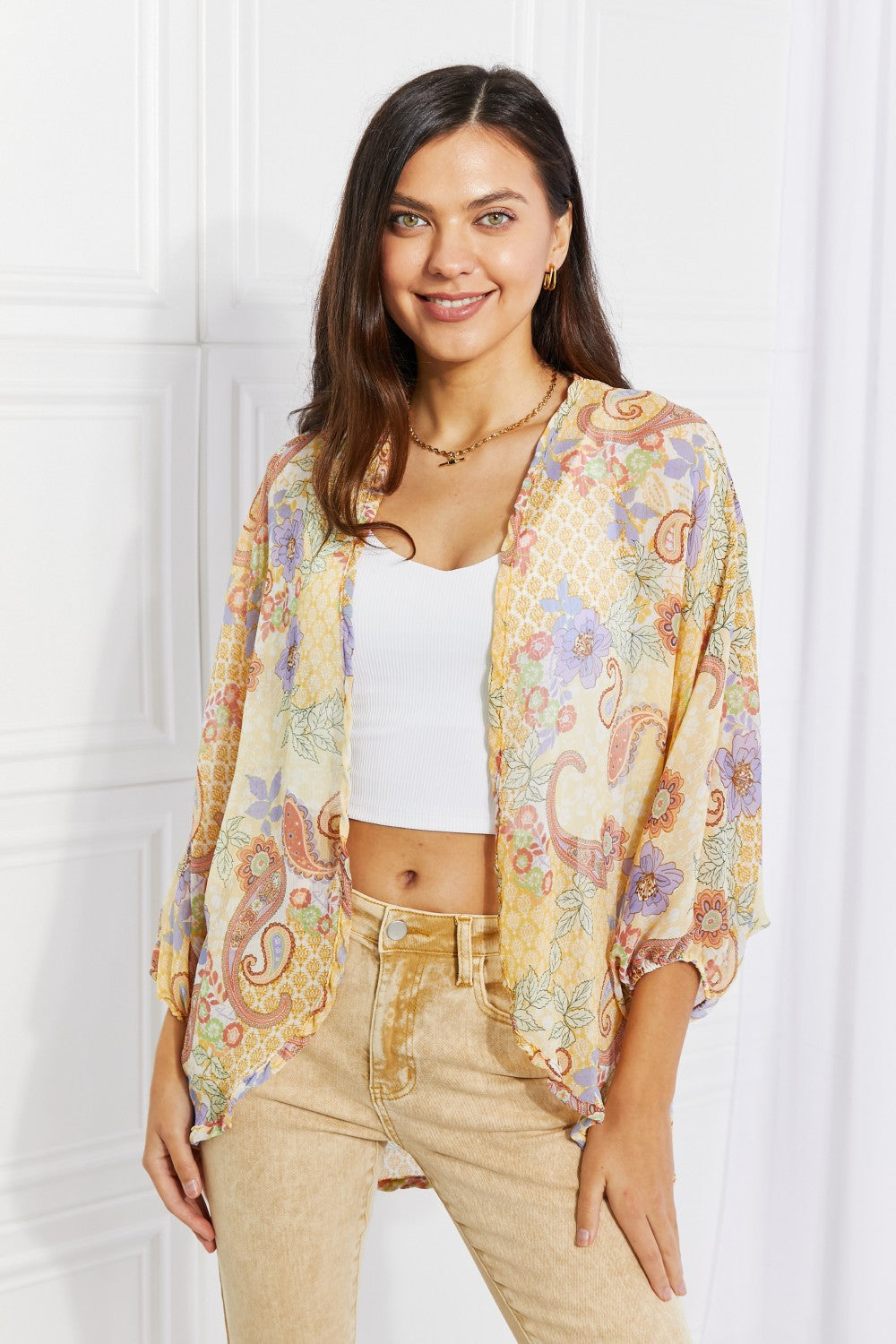 Culture Code Full Size Lasting Love Paisley Kimono-Cardigans + Kimonos-Inspired by Justeen-Women's Clothing Boutique in Chicago, Illinois