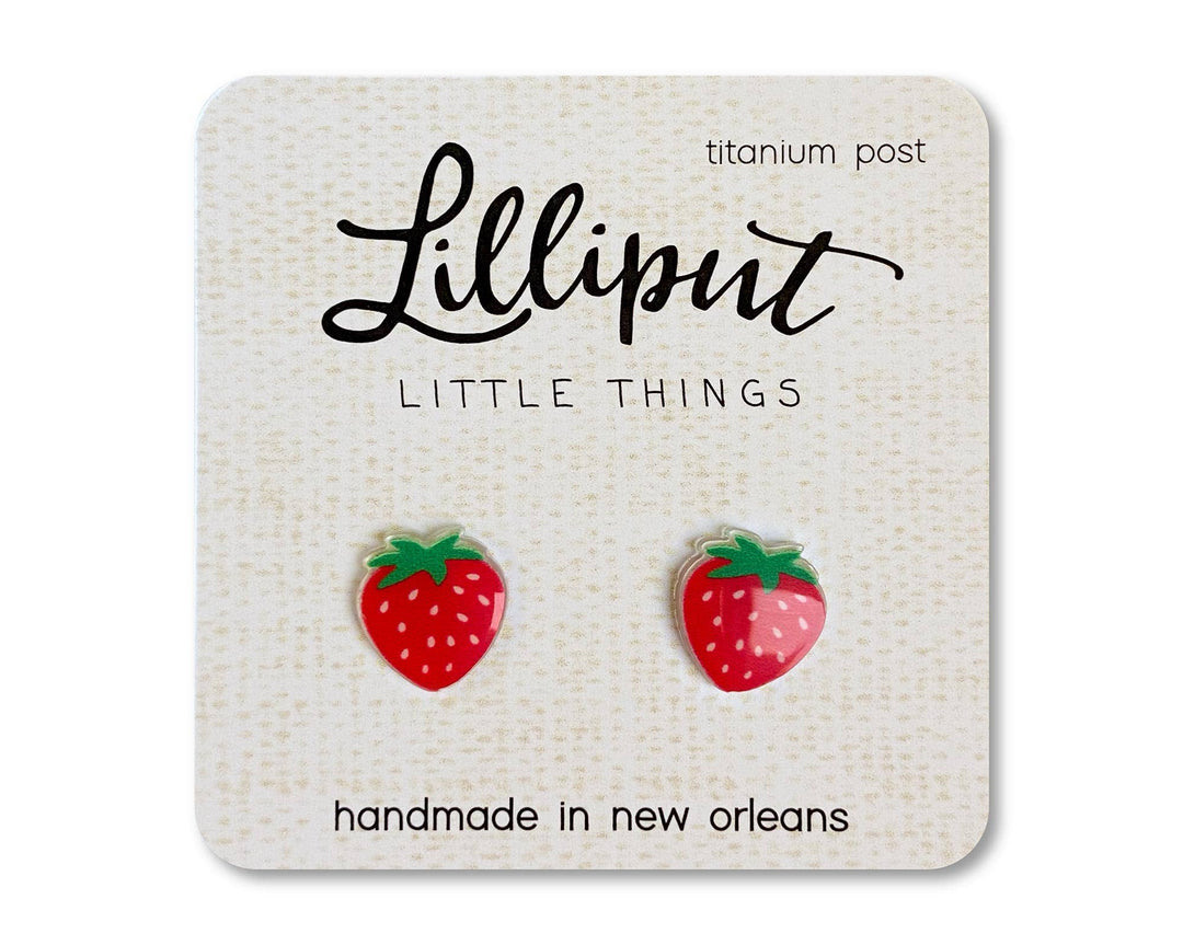 Strawberry Stud Earrings-Earrings-Inspired by Justeen-Women's Clothing Boutique in Chicago, Illinois