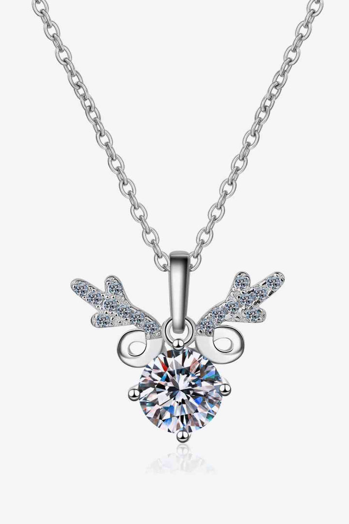 1 Carat Moissanite 925 Sterling Silver Necklace-Necklaces-Inspired by Justeen-Women's Clothing Boutique in Chicago, Illinois